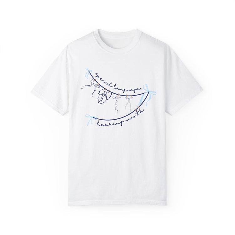 NSLHM bow clothespin comfort colors tee