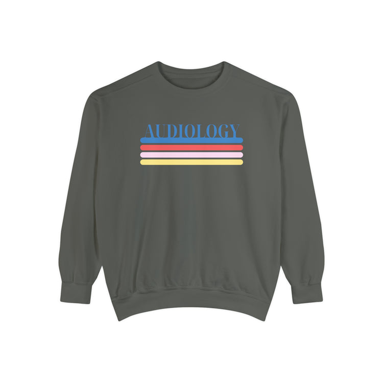 colorful lines audiology comfort colors crewneck