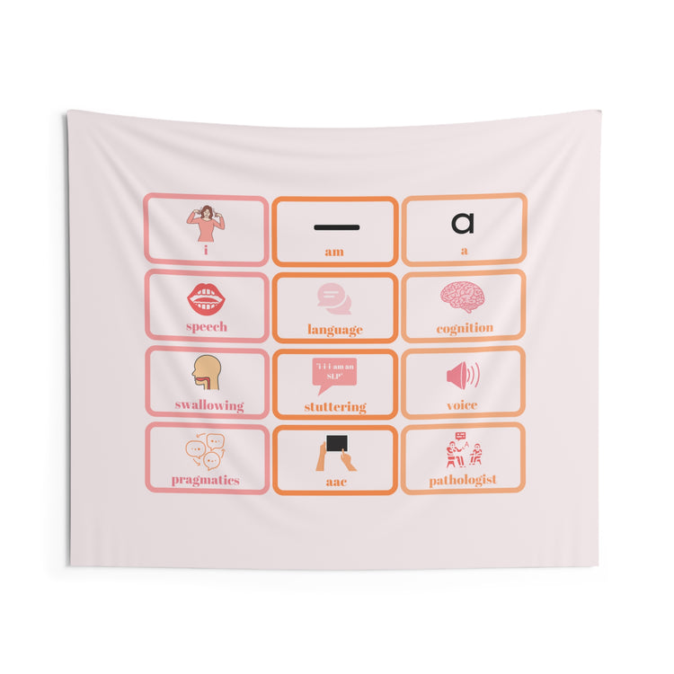 AAC SLP scope wall tapestry