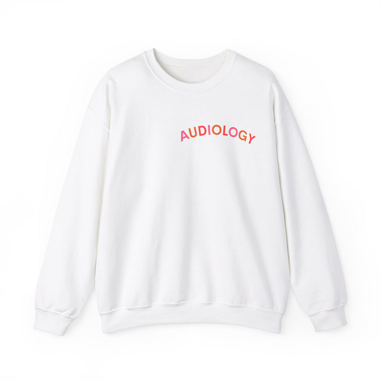 colorful audiology arch crewneck