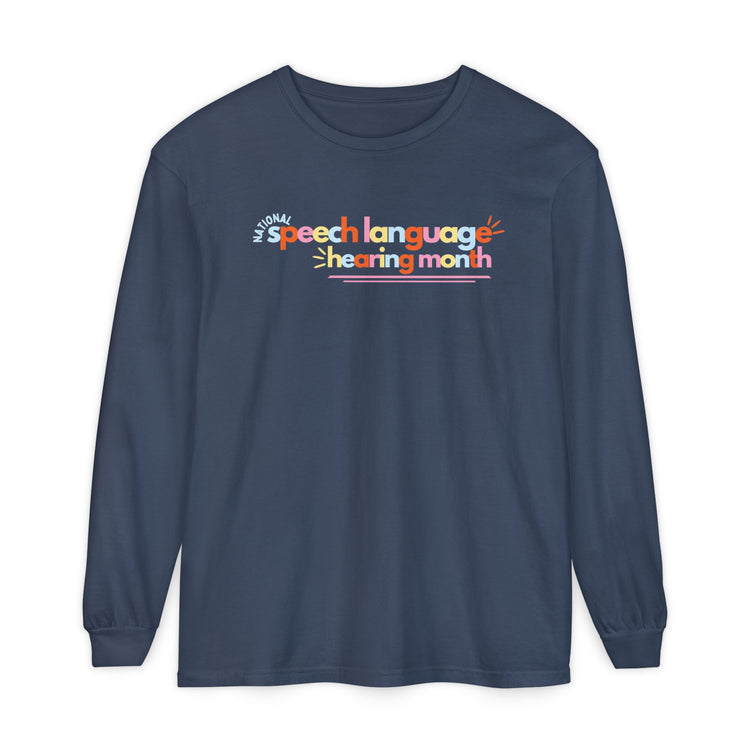 NSLHM colorful bold letters long sleeve tee