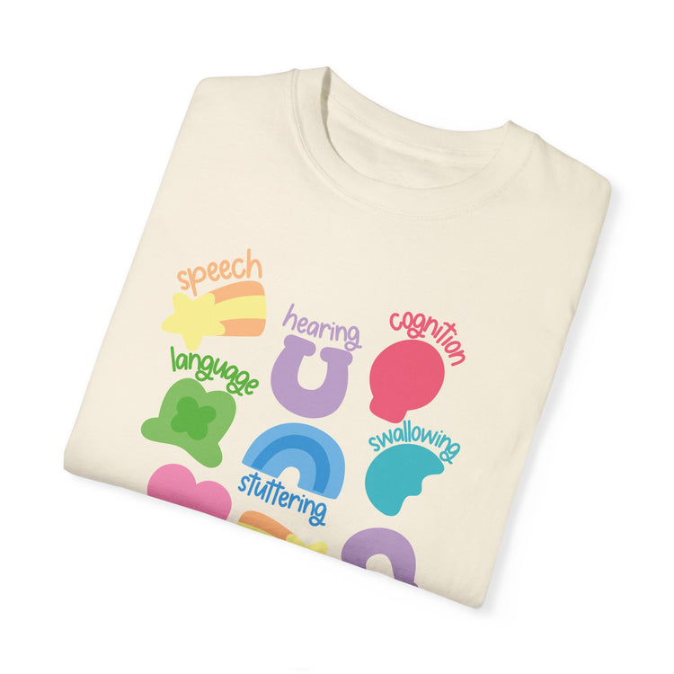lucky speech charms comfort colors tee