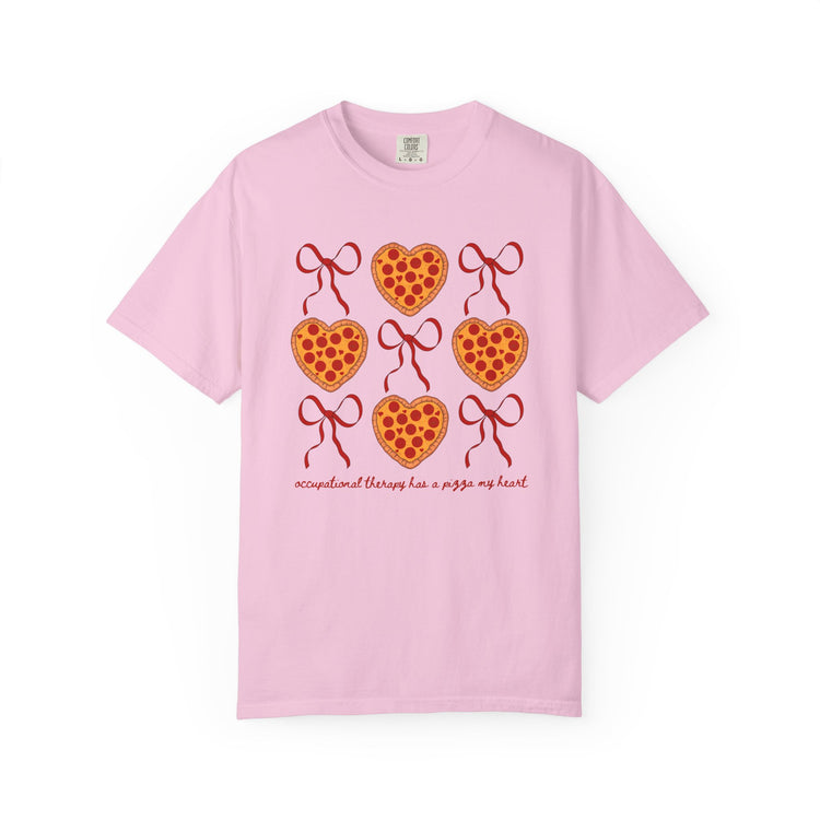 OT has a pizza my heart comfort colors tee