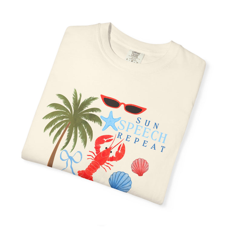 sun speech repeat comfort colors tee
