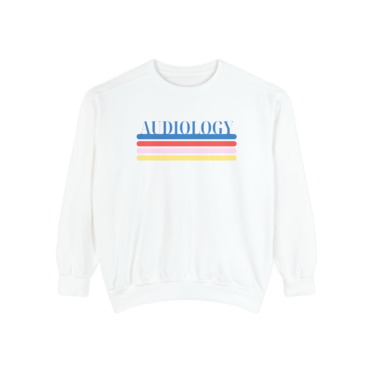 colorful lines audiology comfort colors crewneck