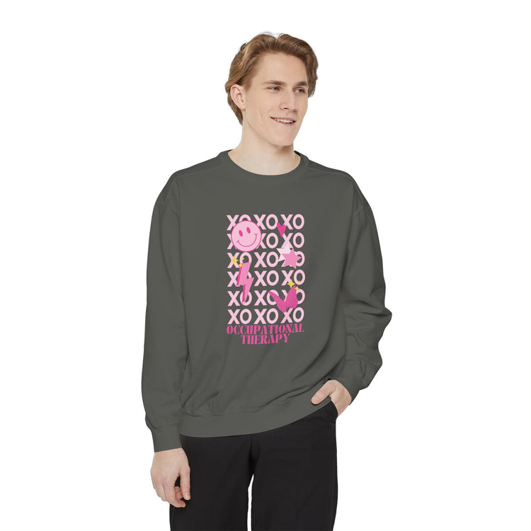OT xoxo pink comfort colors crewneck