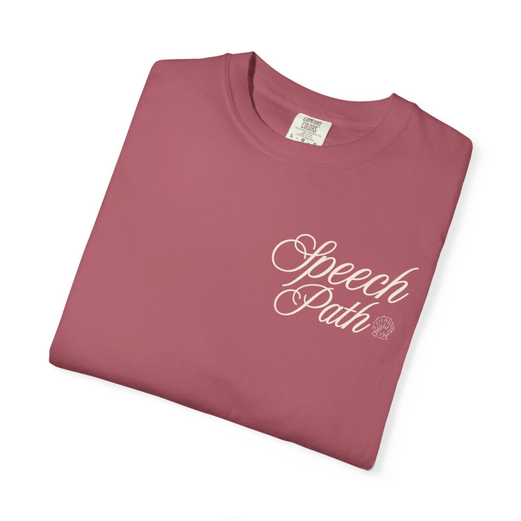 speech path high tides front/back comfort colors tee