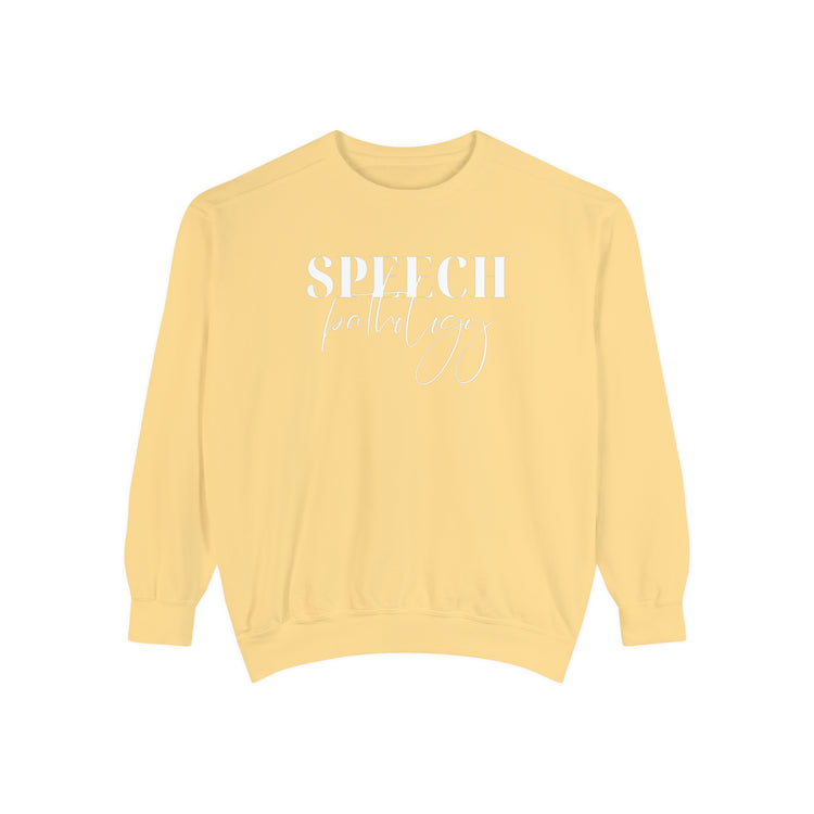 speech pathology cursive comfort colors crewneck