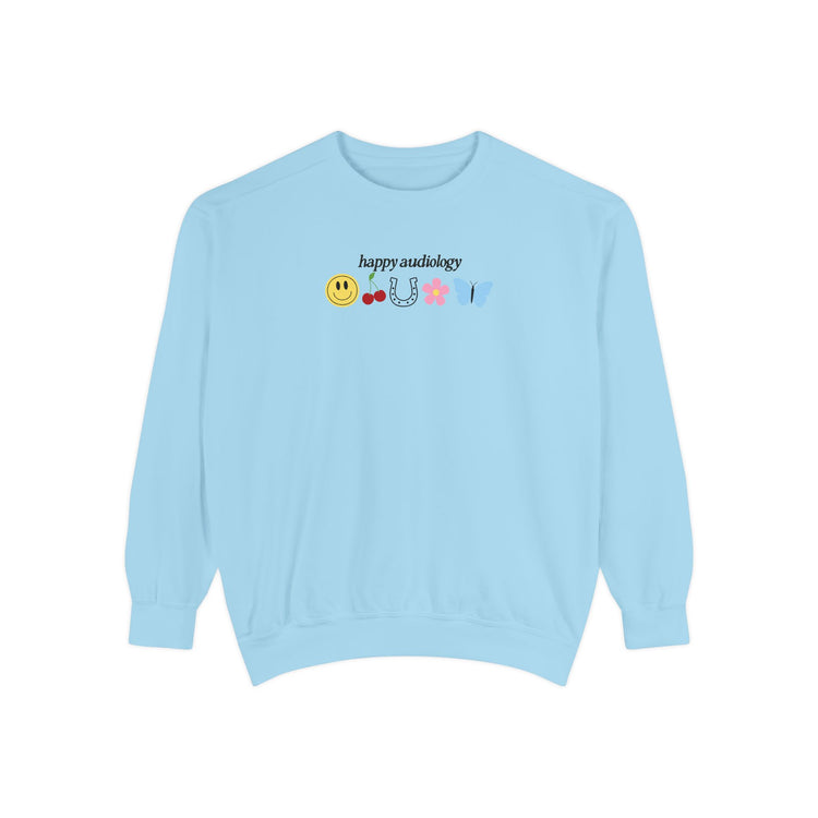 happy audiology comfort colors crewneck