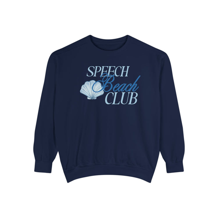 speech beach club shell comfort colors crewneck