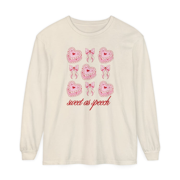 sweet as speech cake long sleeve tee