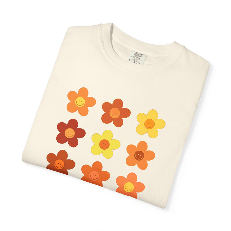 audiology fall flowers comfort colors tee