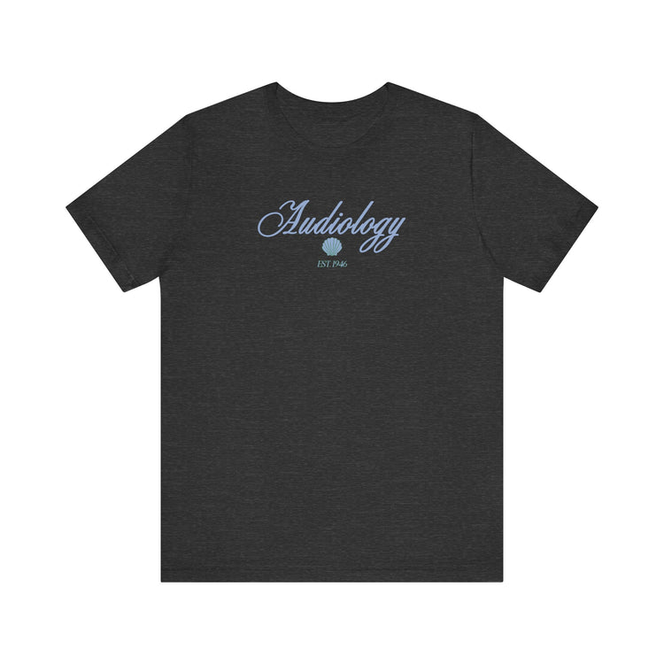 audiology clam est. 1946 short sleeve tee