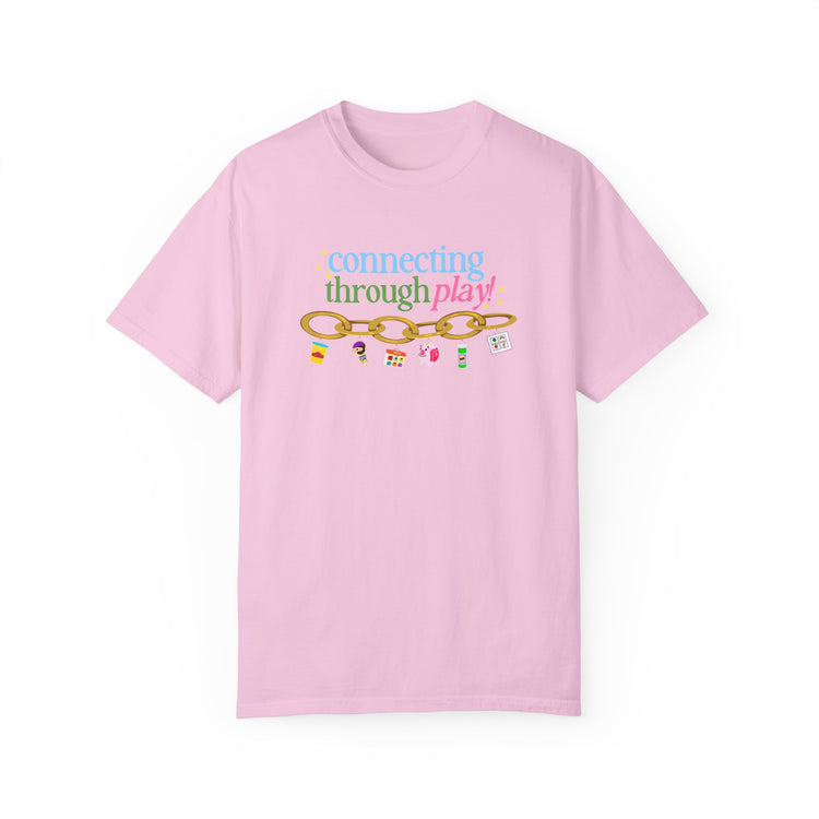 connecting through play chain comfort colors tee