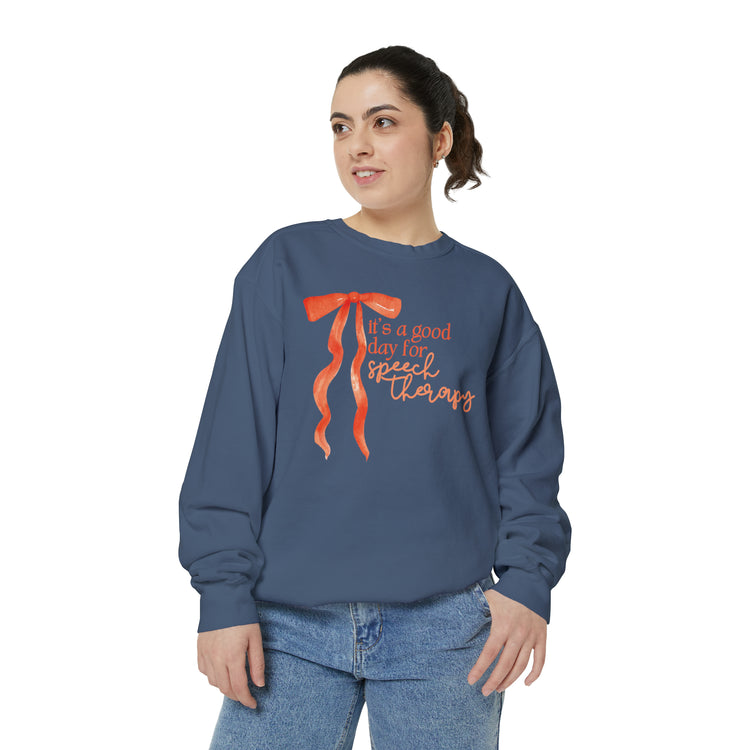 it's a good day for speech comfort colors crewneck