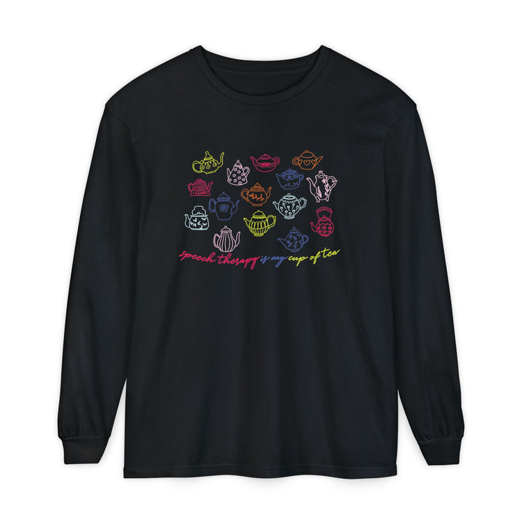 speech therapy is my cup of tea long sleeve tee