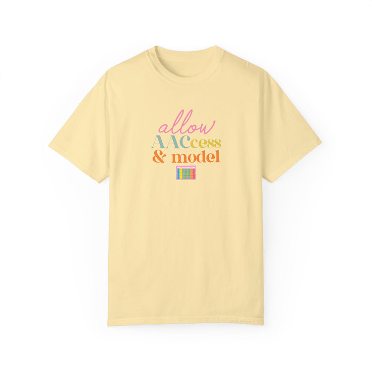 allow AAC access and model comfort colors tee