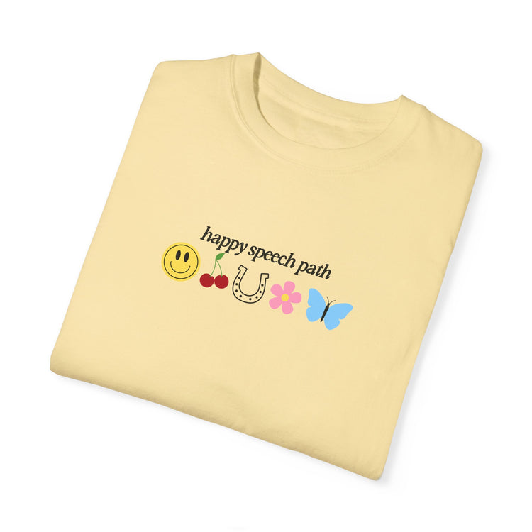 happy speech path comfort colors tee