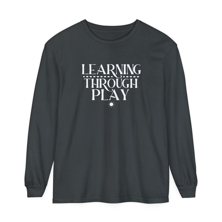 learning through play comfort colors long sleeve tee
