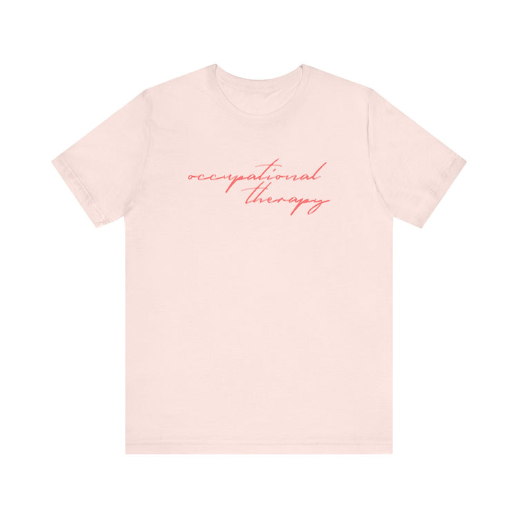 OT red cursive short sleeve tee
