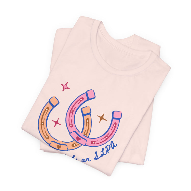 horseshoe lucky to be an SLPA tee