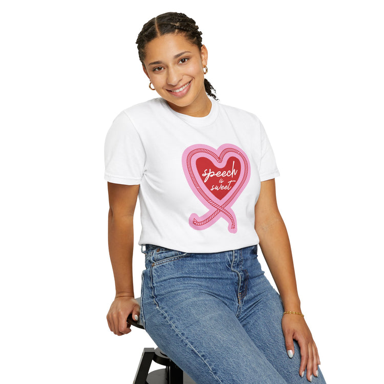 speech is sweet comfort colors tee