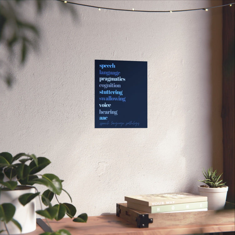 SLP scope blue wall poster