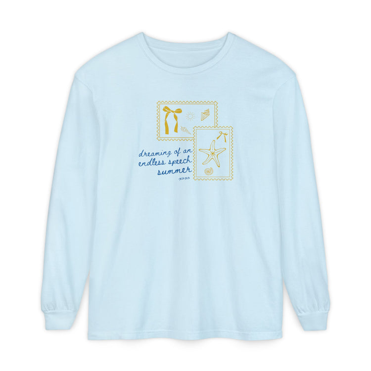 endless speech summer stamps comfort colors long sleeve tee