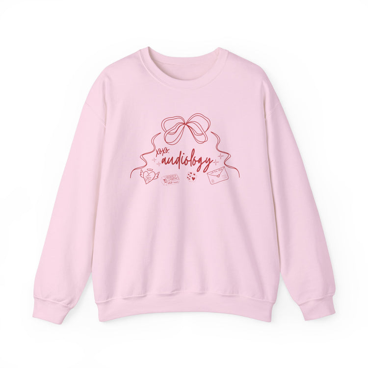 xoxo audiology bow crewneck
