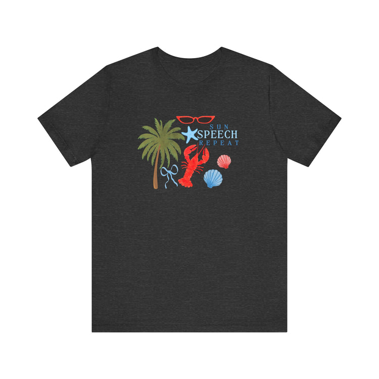 sun speech repeat short sleeve tee
