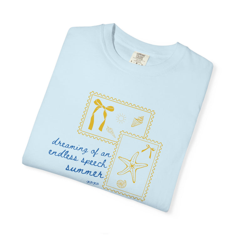 endless speech summer stamps comfort colors tee