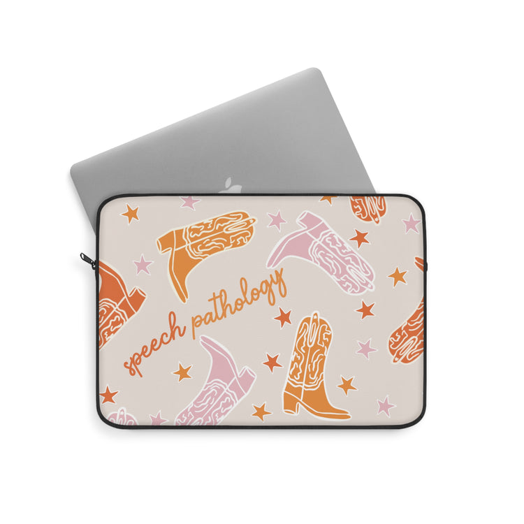 speech pathology boots laptop sleeve