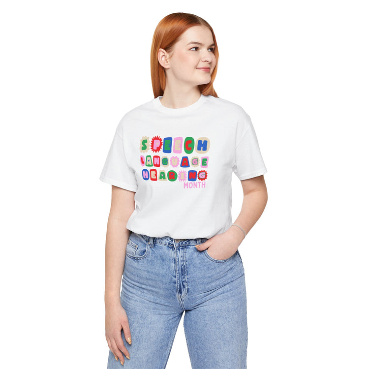 NSLHM block letters tee