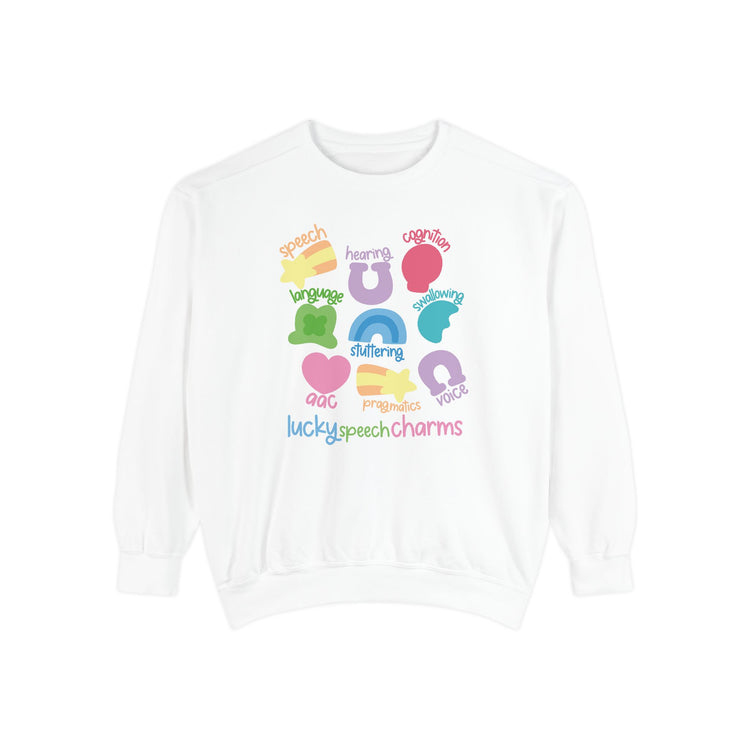 lucky speech charms comfort colors crewneck