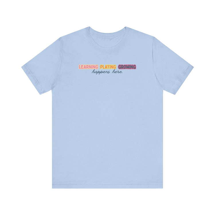 learning playing growing short sleeve tee