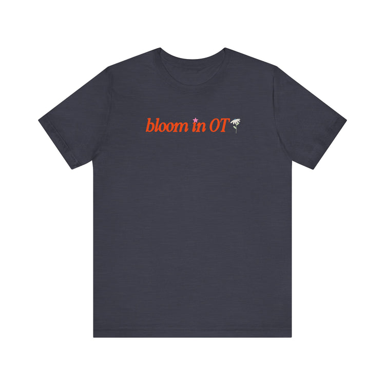 bloom in OT front/back short sleeve tee