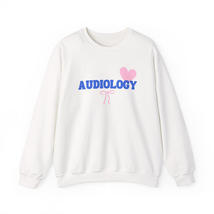 audiology heart + bow crewneck