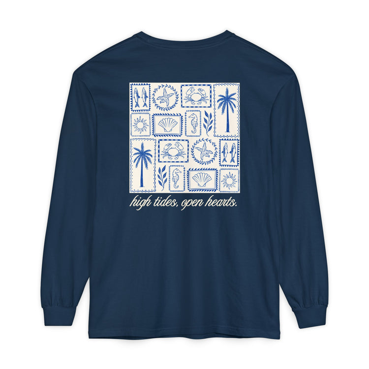 speech path high tides front/back comfort colors long sleeve tee