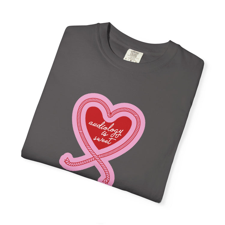 audiology is sweet heart rope comfort colors tee