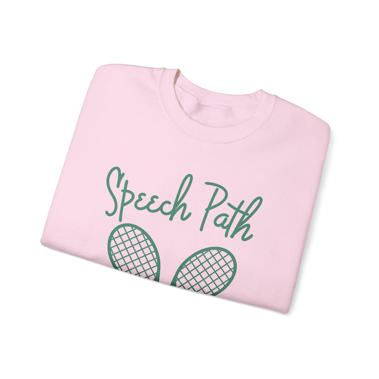 speech path beverly hills tennis crewneck