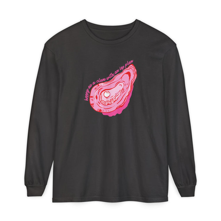 happy as a clam IEP plan comfort colors long sleeve tee