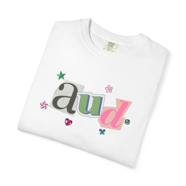 AUD newspaper gem comfort colors tee
