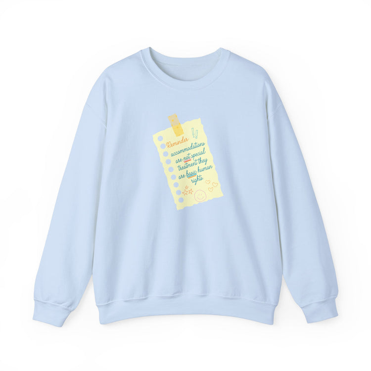 reminder! accommodations crewneck