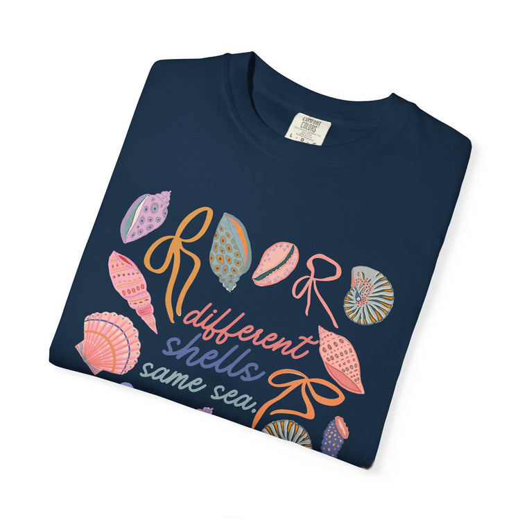 different shells, same sea comfort colors tee