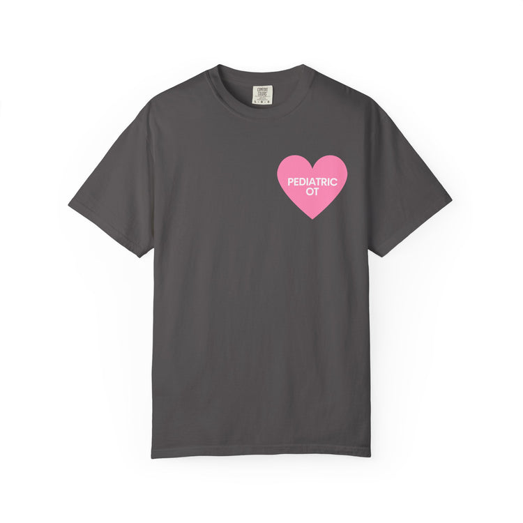 pediatric OT heart comfort colors tee