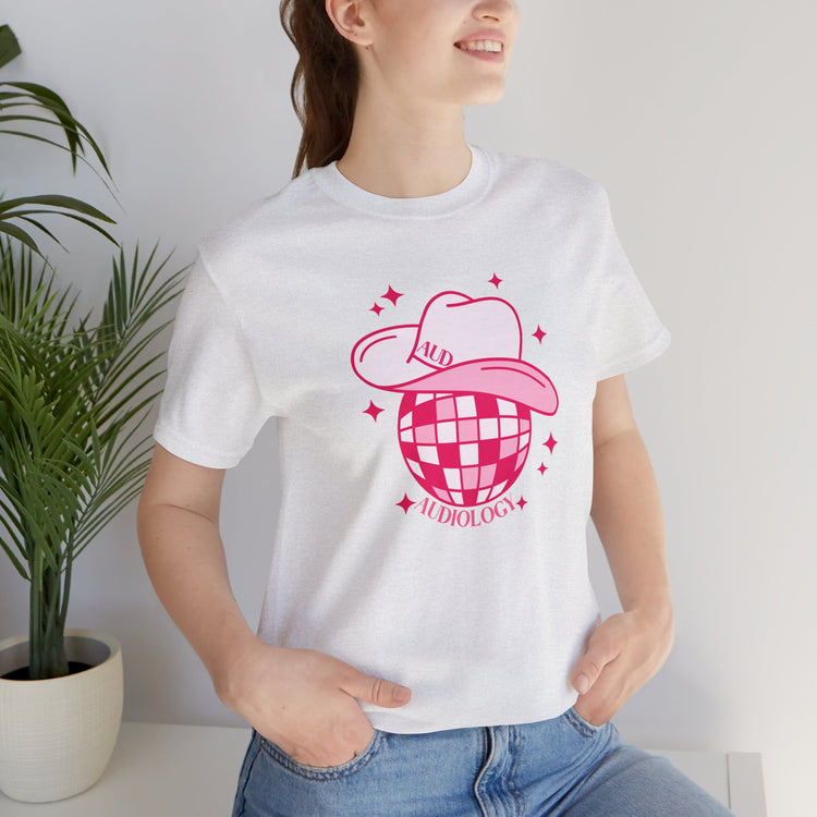 disco cowboy audiology short sleeve tee