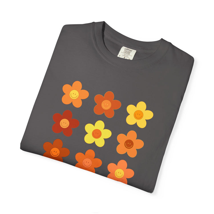 audiology fall flowers comfort colors tee