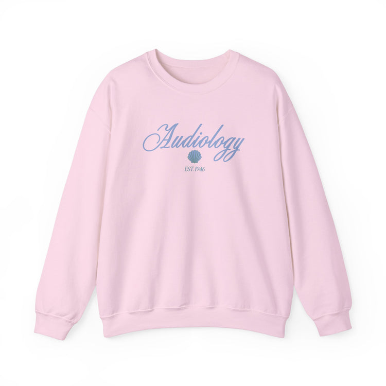 audiology clam est. 1946 crewneck