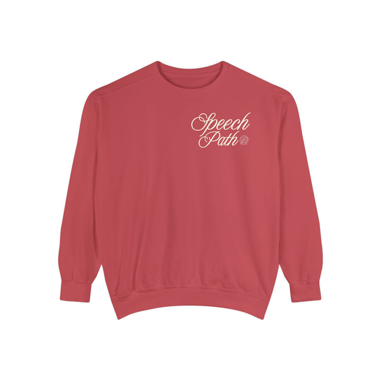 speech path high tides front/back comfort colors crewneck