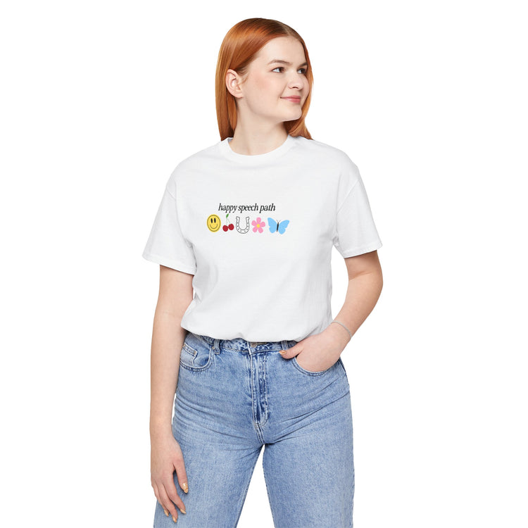 happy speech path tee